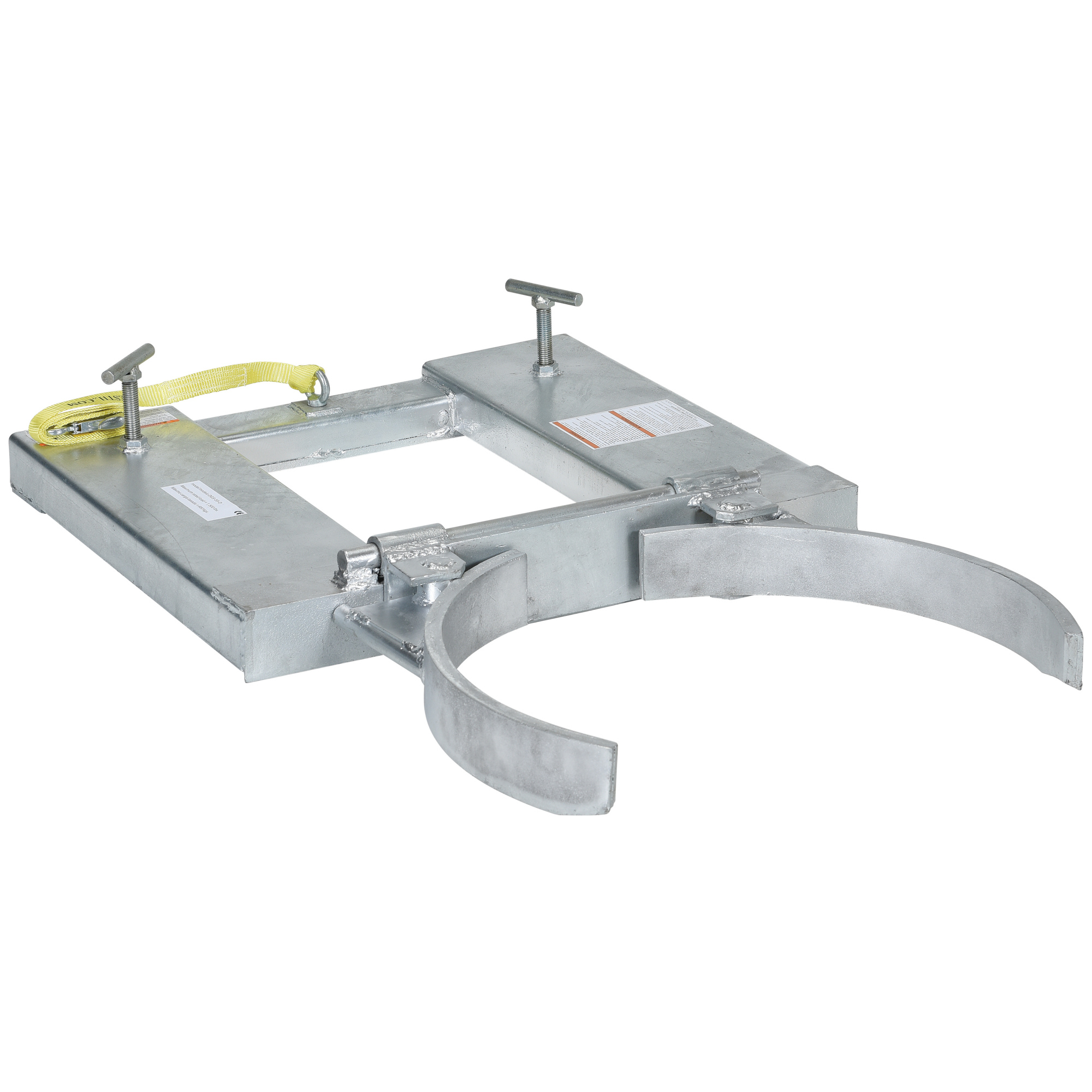 Vestil Galvanized Deluxe Drum Gripper - 1500-Lb. Capacity, Fits 55-Gal. Drums, Model# DGS-55-D-G